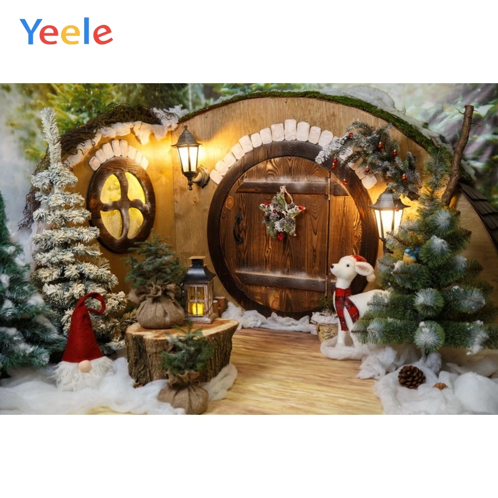 

Yeele Christmas Backdrop House Snow Winter Newborn Baby Birthday Party Custom Vinyl Photography Background For Photo Studio
