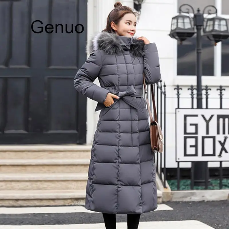 X-Long New Arrival Fashion Slim Women Winter Jacket Cotton Padded Warm Thicken Ladies Coat Long Coats Parka Womens Jackets