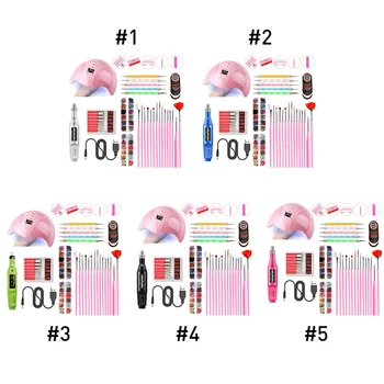 

Acrylic Nail Tool Acrylic Nail Art Set Nail Drill Manicure Set UV Lamp LED Dry Nail Polygel Tool Set j