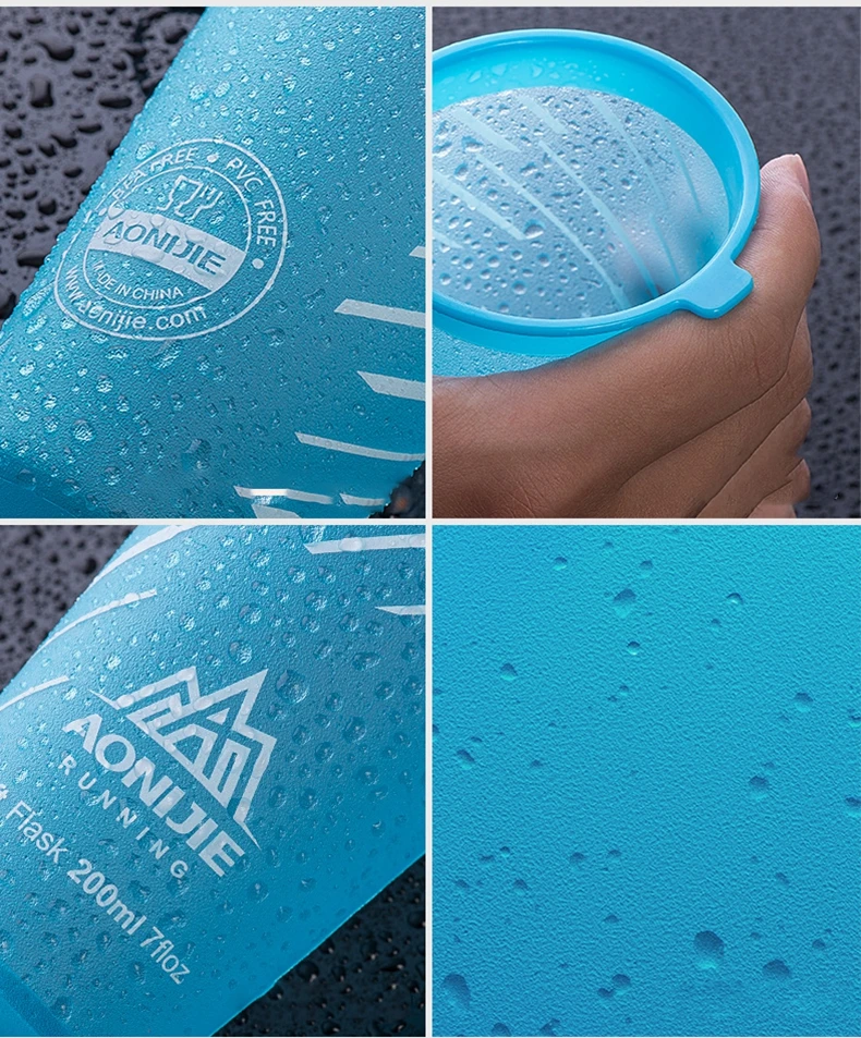 AONIJIE складная сумка для воды BPA бесплатно мягкая чашка 200 мл Спорт на открытом воздухе марафон Велоспорт 3 цвета