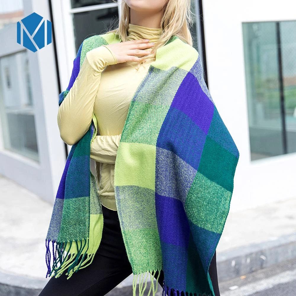 Bufanda a cuadros tartán cálido de invierno suave grande chal bufandas estilo clásico regalo para mujer manta 190*35CM|Bufandas de mujer| - AliExpress