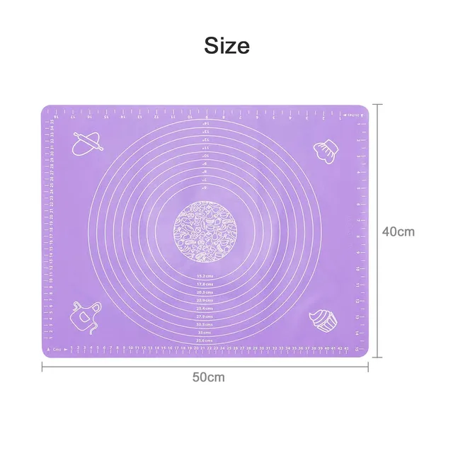 Tapete de silicona antiadherente para hornear, tamaño múltiple, Hoja