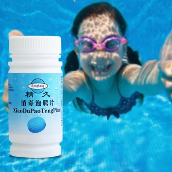 

100Pcs/Bottle Pool Cleaning Effervescent Chlorine Tablets Cage Disinfectant Swimming Pool Clarifier Multifunctional Cleaner Tool