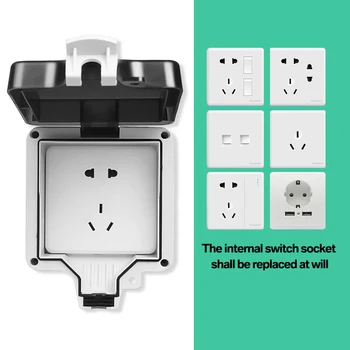 

86 Type Un/UK/UE Standard,Outdoor Weatherproof Double Socket Box, easy install ,Fire retardant material ,Accessories Electrical
