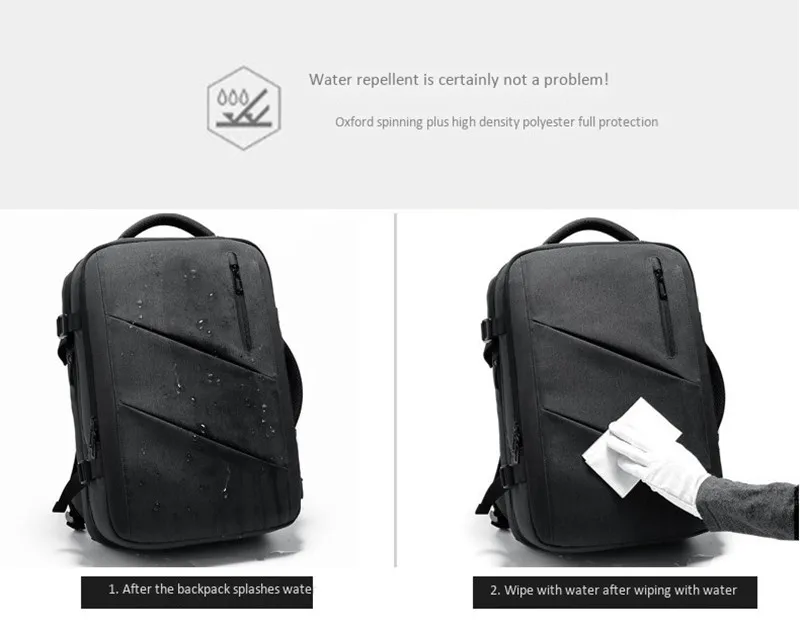 Мужской масштабируемый 15,6 Противоугонный ноутбук рюкзак для планшета зарядка через Usb Мужская школьная сумка Оксфорд водонепроницаемые дорожные рюкзаки багаж