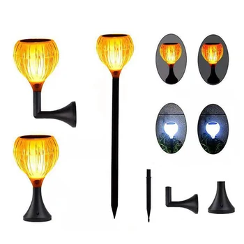 

Solar light simulation flame lawn lamp pillar head lamp wall lamp outdoor waterproof garden courtyard park corridor decorative