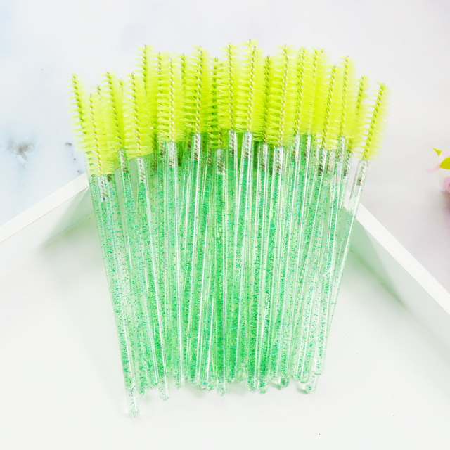 New Good Quality Disposable 50 Pcs/Pack Eyelash Eye Lash Makeup Brush Mini Mascara Wands Brush Eyelash Extension Tool