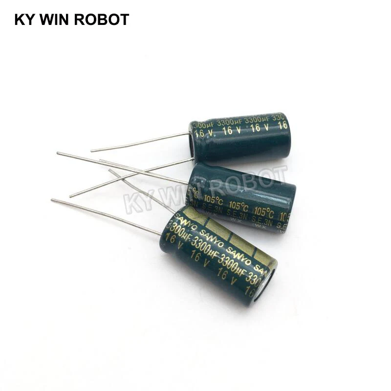 10 pcs Aluminum electrolytic capacitor 3300 uF 16 V 10 * 20 mm frekuensi tinggi Radial Electrolytic kapasitor electrolytic capacitor aluminum capacitor aluminum electrolytic capacitor