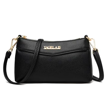 

Women Shoulder Bags Solid Leather Ladies Messenger Bag Casual Crossbody Bags For Women Female Travel Tote Handbag Sac Main Femme