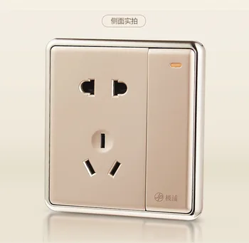 

New Style Polar Satine Large Plate Type 86 Conceal Install Surface Section Five-Hole Double Control Socket Switch Wall Panels