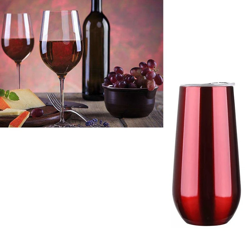 Slim Edition Eggshell Cup Stainless Steel Vacuum Insulation Container Creative Home Red Wine Glass European Style