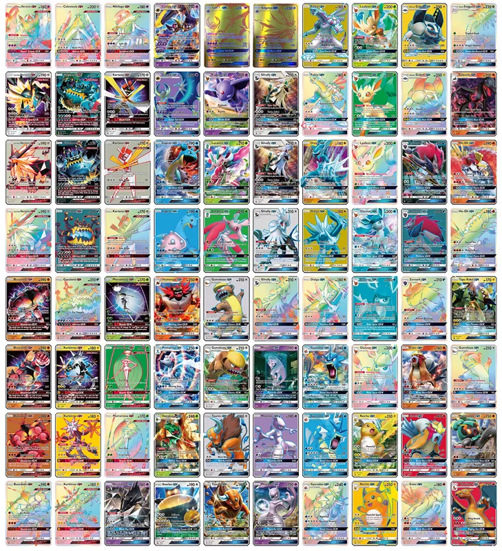 300 шт Аниме Сияющие карты Pokemons Cartes Mega GX 20 60 100 шт Battle Carte Mewtwo торговые карты Такара TOMY Игрушки альбом книга
