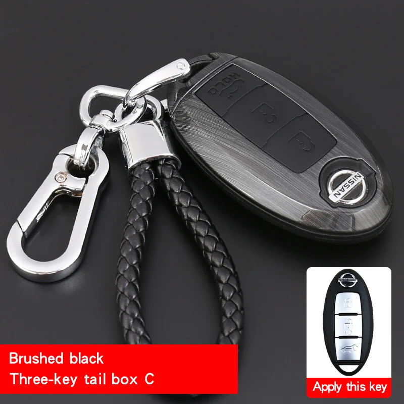 Applicabl toNissan sylphy T-trail Qashqai Teana Bluebird Tiida муранский автомобильный чехол для ключей с пряжкой силиконовый материал ударопрочный