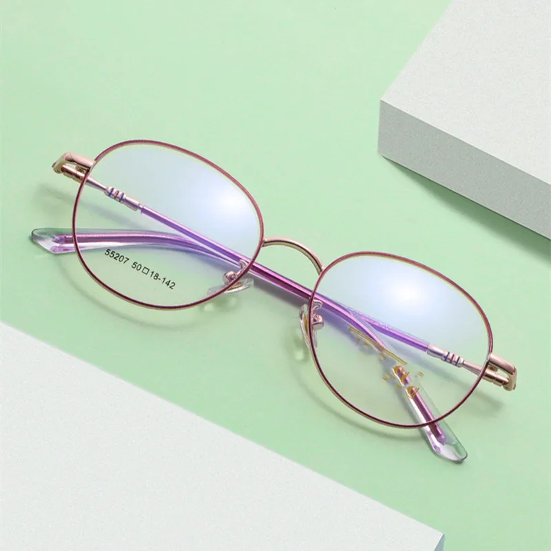 

OEYEYEO New Metal Spectacles Frame Men's Retro Fashion Literary Eyeglasses Ladies Exquisite And Beautiful Round Frame Eyewears