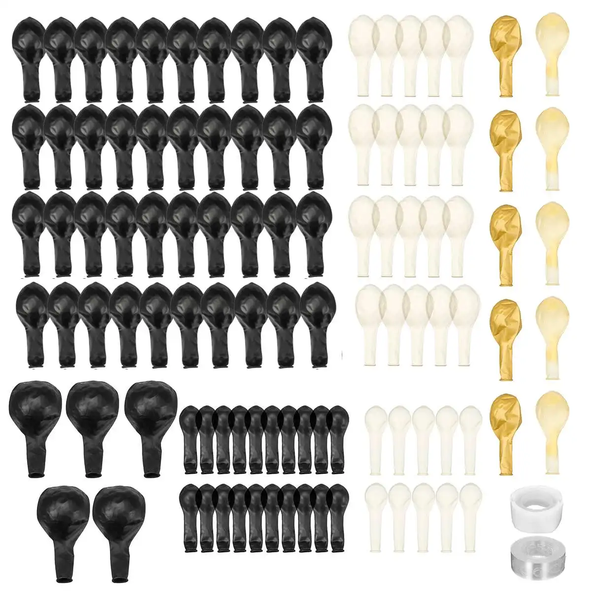 105Pcs Black Gold Balloons Booth Backdrop Bridal Part Garland Arch Kit For Wedding Birthday Party Halloween Background