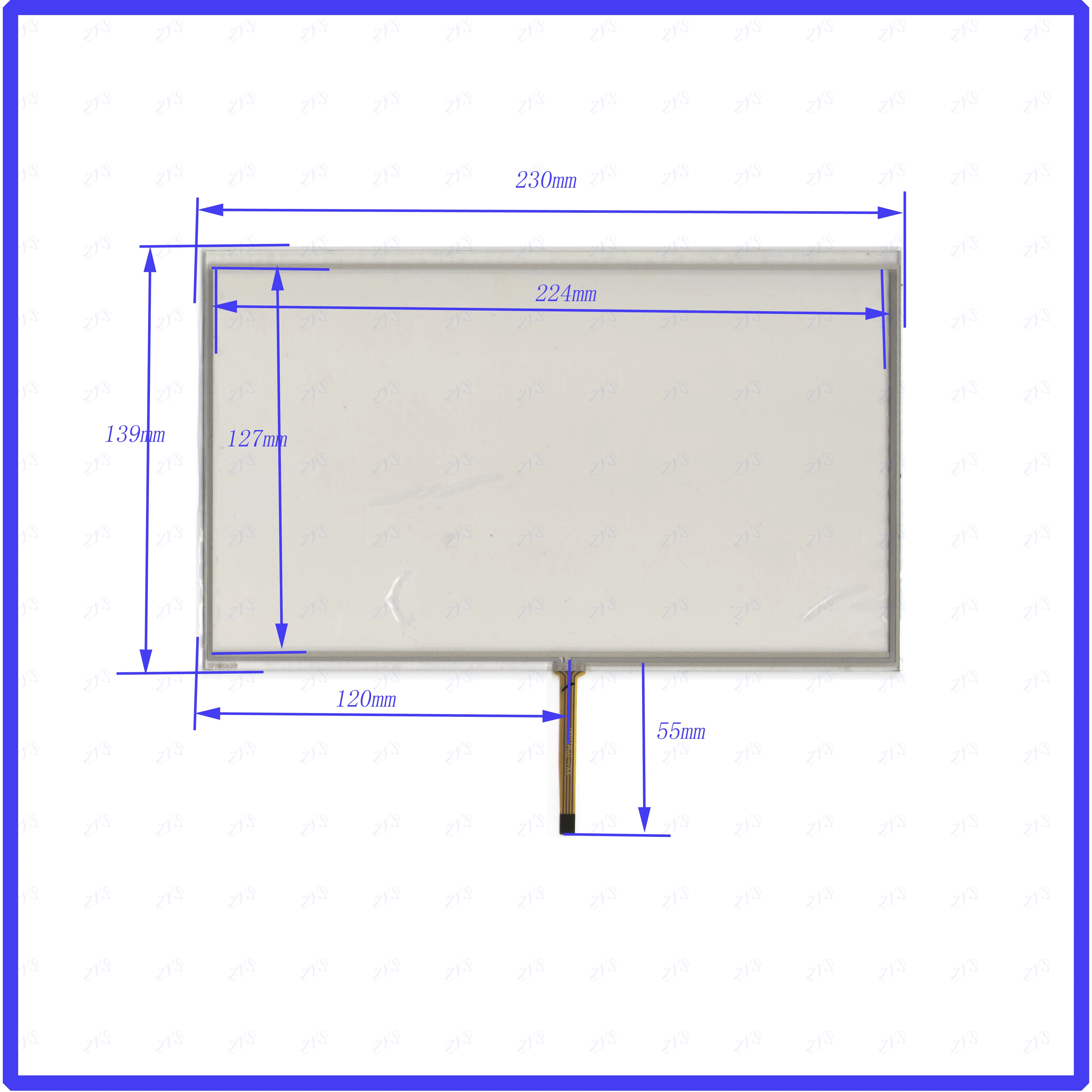 

ZhiYuSun TP1M0628 230mm*139mm 10.1inch 4-wire resistive touch panel for Car DVD, 230*139 GPS Navigator screen glass