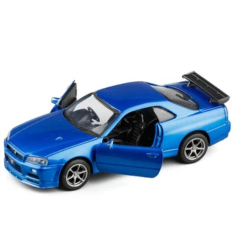 

High Simulation 1:36 Alloy Model Car Vehicle GTR R34 Sport Car Metal Model Collection Display Boys Gift Toys For V135