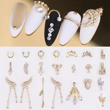 10 шт./партия Необычные металлические заклепки для ногтей 2 шт смешанные формы дизайн ногтей Стразы 3D украшения ногтей для дизайна ногтей