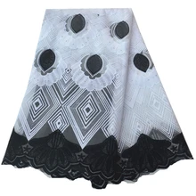 Чистая кружевная ткань молочный шелк французская кружевная ткань вышитые сетчатые ткани для женщин вечернее платье 5 ярдов