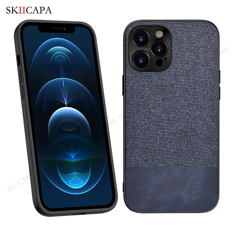 iphone 13 pro max cover For iPhone 13 Pro Max Cloth Pattern Soft Silicone Phone Case For Apple 13 12 Mini 11 XR XS Max 8 Plus SE 2020 Hard Fabric Cover apple 13 pro max case