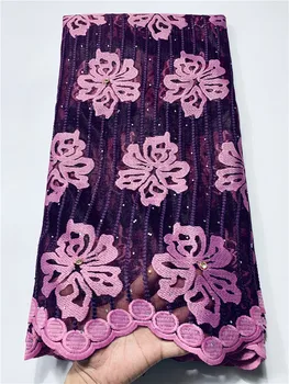 

Latest French Nigerian Laces Fabrics High Quality African Laces Fabric Wedding Cheap African French Tulle Lace Fabric FYIN312