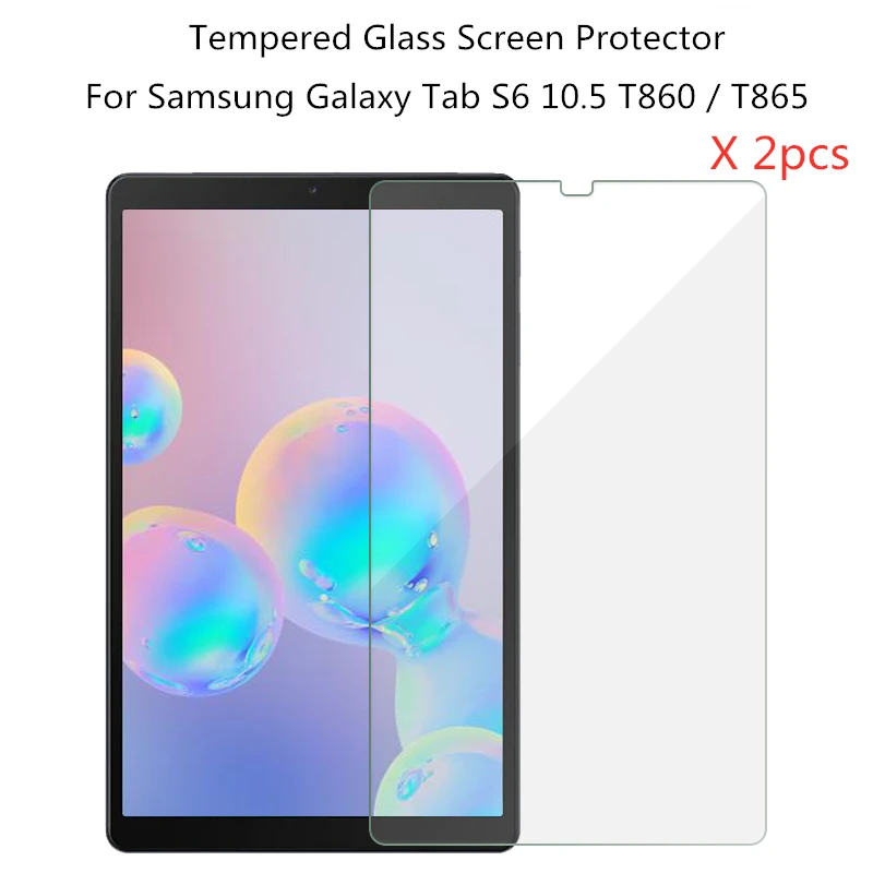 

2019 Newest 2pcs 0.3mm Tempered Glass Screen Protector For Samsung Galaxy Tab S6 10.5 T860 T865 SM-T860 SM-T865 Protective Film