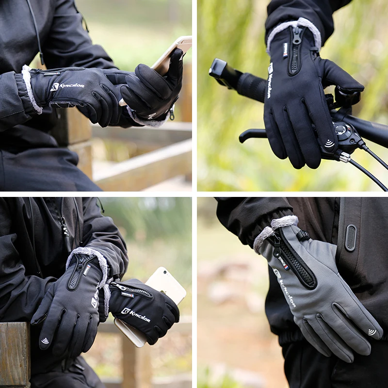 Coldproof Waterproof Winter Gloves Cycling Ski Fluff Warm Gloves Touchscreen Cold Weather Windproof Anti Slip Kids Unisex New