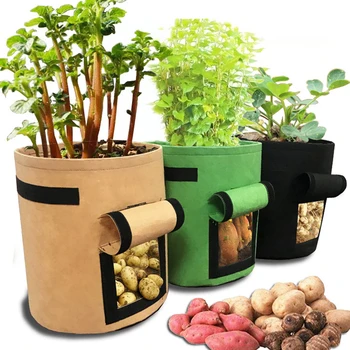 

Plant Grow Bags Potato Tomato Vegetable moestuin Plant Bag Grow Bag seedling pot Planters Supplies Vertical Crop Bag