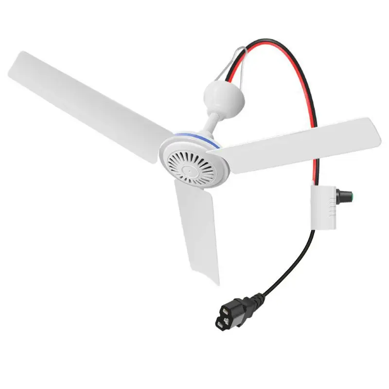 12V DC 19.7 inch Ceiling Fan With Switch Outdoor Camping fan For 12V Battery Power