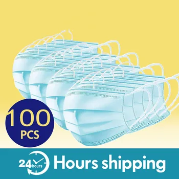 

In Stock 100pcs/LOT Anti-dust Disposable Face Masks Fast Delivery Health Care Protection Safe Face Mask