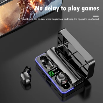

Portable Wireless Headset Stereo Binaural Bluetooth 5.0 Digital Display Support Call Voice Prompts In-ear Earbuds Earphones