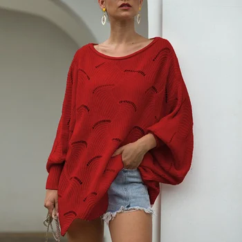

Autumn Winter New Women Sweaters Knitwear Outwear Sweaters Loose Solid Pullover Causal Commuter Jumpers Female Pullovers 2019