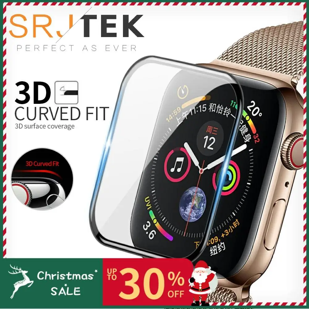 3D закаленное стекло для Apple Watch Series 1 2 3 4 S1 S2 S3 S4 Защитная пленка для iWatch 44 мм 40 мм 38 мм 42 мм