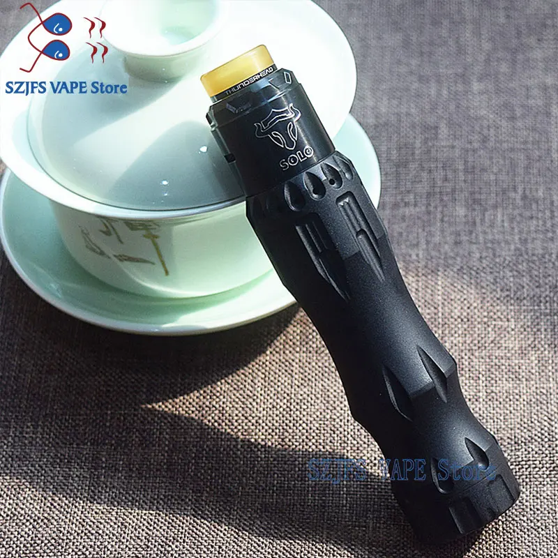 Новейший оверлор vape с THC Таурен Solo RDA одиночный 18650/20700/21700 батарея 24 мм 2 мл электронная сигарета Vape ручка комплект