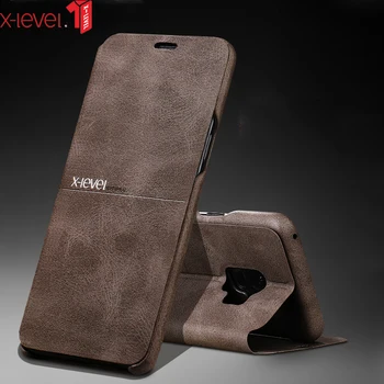 

For Samsung S9 Case for Samsung Note 9 Case X-Level Vintage PU Leather Flip Case for Samsung S8 Case for Note 8 Case Funda