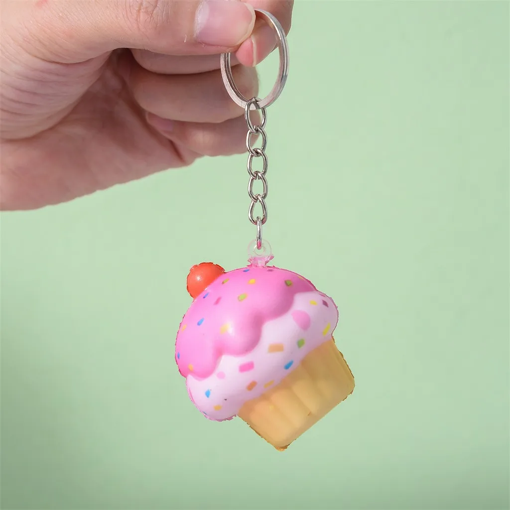 Kawaii очаровательные мороженое торт ароматический крем медленно брелок снятие стресса игрушка