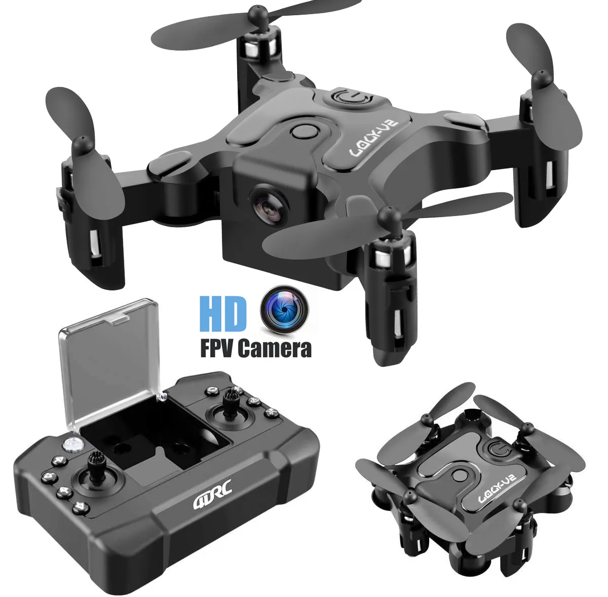 Дрон V2 камера 1080P HD WiFi Fpv удержание высоты складной | Игрушки и хобби