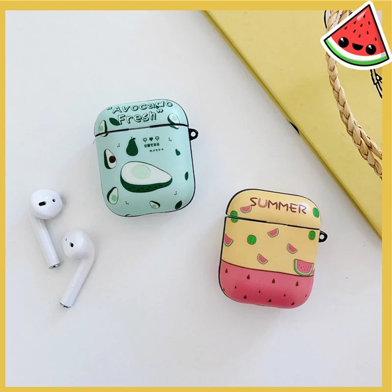 Силиконовый чехол в форме сердца с авокадо, гарнитура для airpods, беспроводная bluetooth-гарнитура, защитный чехол, аксессуары