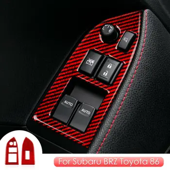 

Auto Button Cover Window Switch Trim For Subaru BRZ Toyota 86 Red Durable