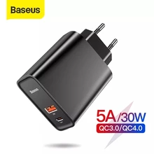 Baseus Quick Charge 4.0 3.0 USB Charger For Redmi Note 7 Pro 30W PD Supercharge Fast Phone Charger For Huawei P30 iPhone 11 Pro