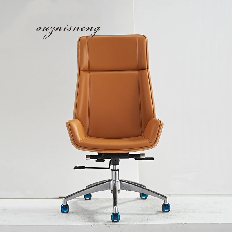

To Work In An Office Swivel Chair Meeting Leisure Time Genuine Leather Chair Class Middle Shift Staff Member Chair Boss Chair