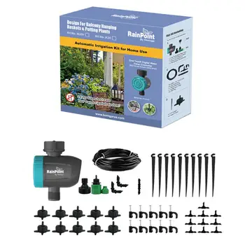 

Garden Micro Drip Irrigation System Automatic Timer Plant Self Watering Garden Hose Water Timer Mist Cooling Kit
