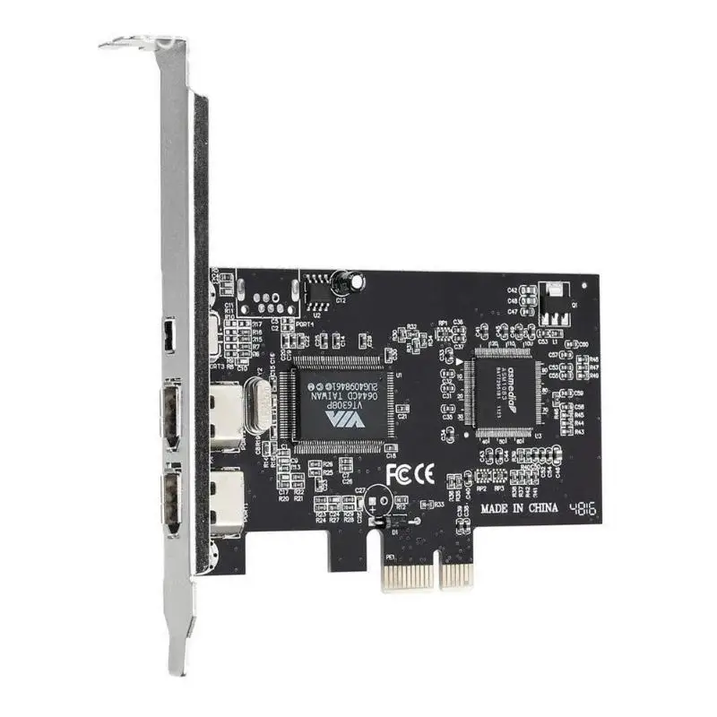 Tarjeta de expansión 1394A de 3 puertos, adaptador de vídeo PCI-E 1X a IEEE 1394 DV, 1x4 pines, 2x6 pines, controlador para PC de escritorio