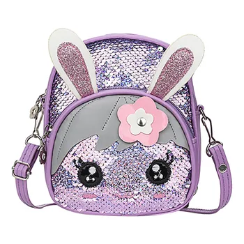 

Sleeper #W401 2019 Children Blinking Sequins Backpack Wild Cute Rabbit Ear Backpack рюкзак женский cartoon hot Free Shipping
