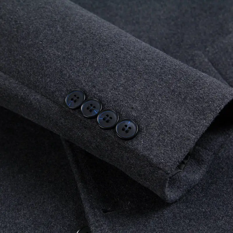 Шерстяное пальто Мужская Новая Осенняя Длинная шерстяная деловая куртка Корейская мужская рубашка среднего возраста