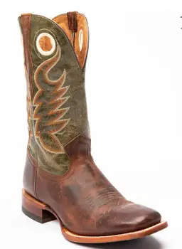 

Winter New Fashion Men Pu Leather Low Heel Shoes Male Vintage Casual Classic High Quality Western Boots Zapatos De Hombre 4M269