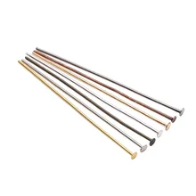 

200Pcs Flat Head Pins Gold Silver 20mm-50mm Length Handmade Craft Headpin Needles Supplies For Jewelry Findings Accessories