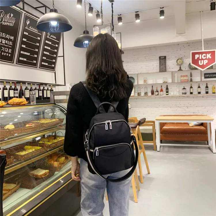 

2020 Summer New Style Backpack Korean-style Fashion Casual Female Backpack Velvet Silver Versatile WOMEN'S Bag