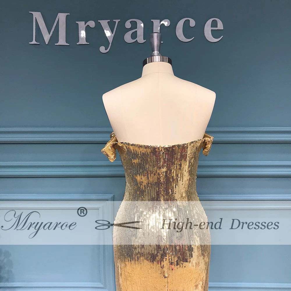 Mryarce с плеча блесток кисточки короткое платье выпускного вечера блестящие платья