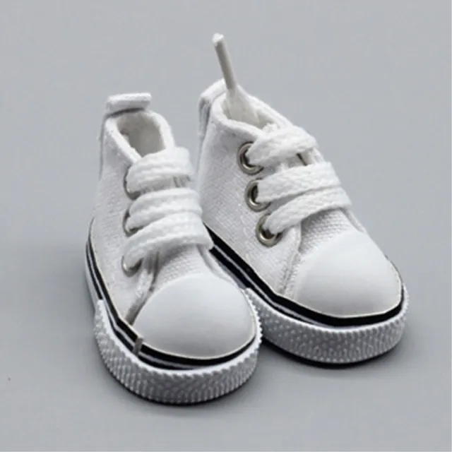 Adollya 5cm 1/6 BJD Doll Shoes Handmade Shoes For Dolls Mini Canvas Shoelace  Doll Accessories Toys For Children BJD Accessories 5